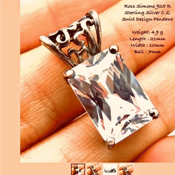 Ross & Simons Pendant Sterling Silver Ez Swirl Design. R 925 Signed BEAUTIFUL💎 - Picture 1 of 4